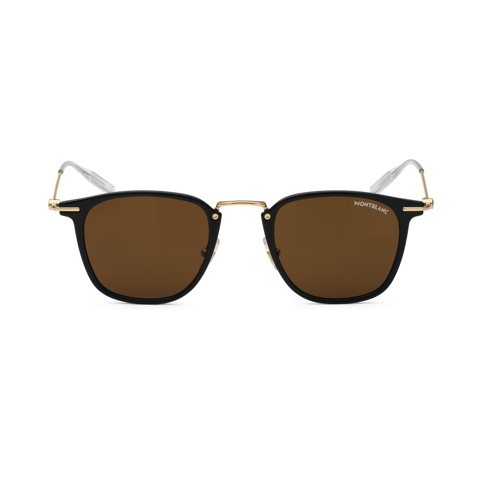 Round Sunglasses with Black Injected Frame - 1