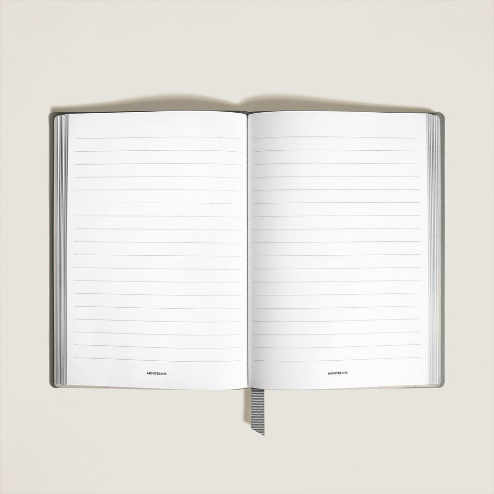 Notebook Medium, Saffiano Leather, Medium Grey - Lined Pages - 2