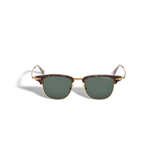 Rectangular Sunglasses with Gold-Coloured Metal Frame