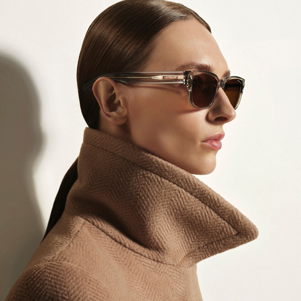 Squared Sunglasses with Grey Acetate Frame - 2