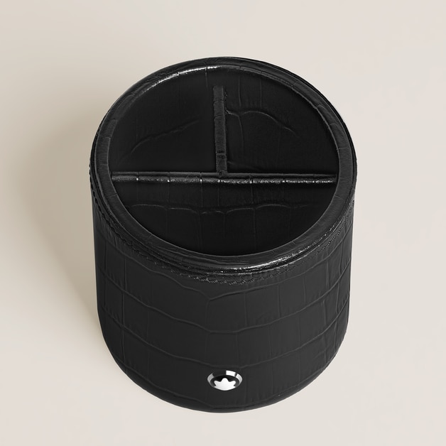 Pen Holder in Croco-Embossed Leather - 2
