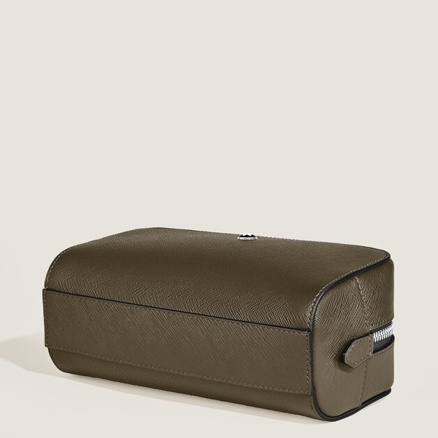 Small Toiletry Clutch in Sartorial Leather - 8