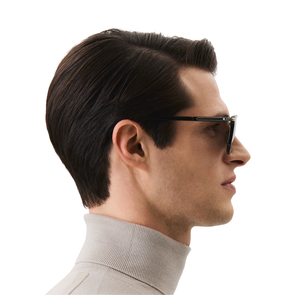 Rectangular Sunglasses with Black Acetate Frame - 3