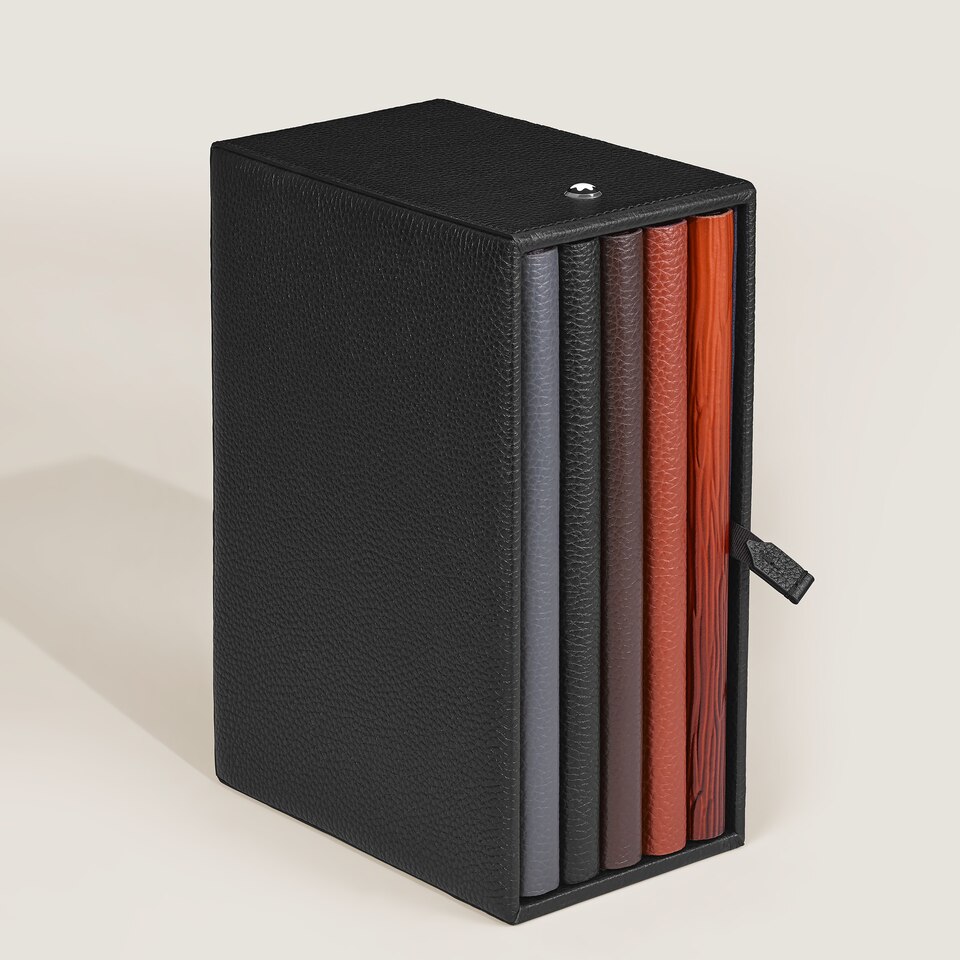 Frame for 5 Medium Notebooks in Grain Leather - 3