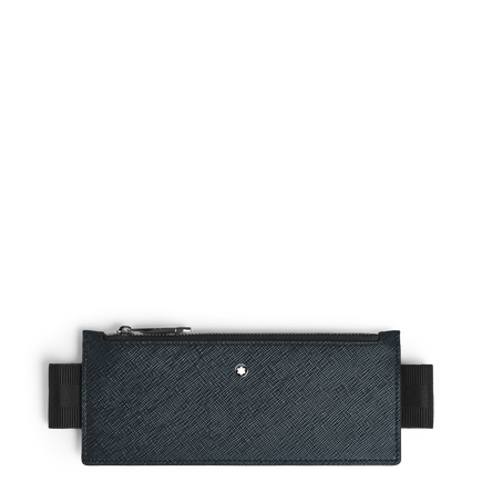 2-Pen Pouch with Elastic Band in Sartorial Leather