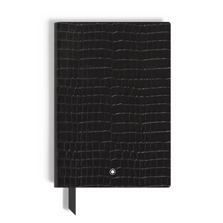 Medium Notebook in Croco-Embossed Leather, Lined Pages