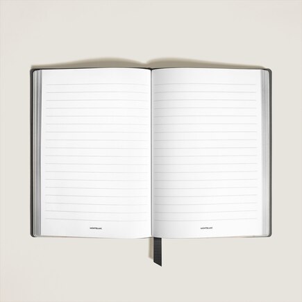 Notebook Medium, Saffiano Leather, Black - Lined Pages