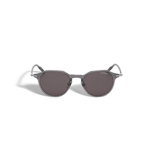 Runde Sonnenbrille mit grauem Spritzgussrahmen