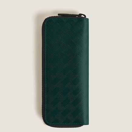 2-Pen Pouch with zip in Extreme Leather