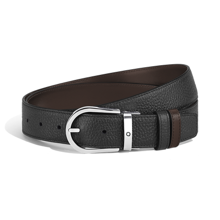 Horseshoe 35&nbsp;mm Reversible Belt in Grained Leather