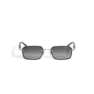 Rectangular Sunglasses with Black Metal Frame