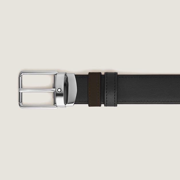 Everyday Buckle Brown/Black 30 mm Reversible Leather Belt - 3