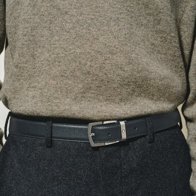 Rectangular 30 mm Belt in Leather - 2