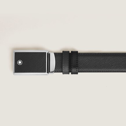 30 mm Reversible Belt in Sartorial Leather with Plate Buckle
