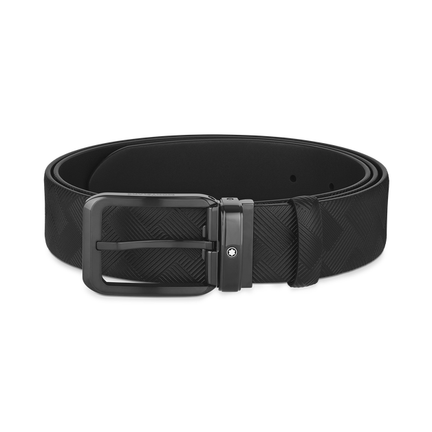 Rectangular 35 mm Reversible Belt in Extreme Leather - 1