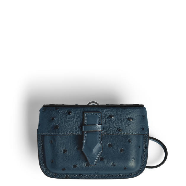 &Eacute;tui pour Accessoires de Plume avec Bandouli&egrave;re en Cuir Emboss&eacute; Autruche - 1