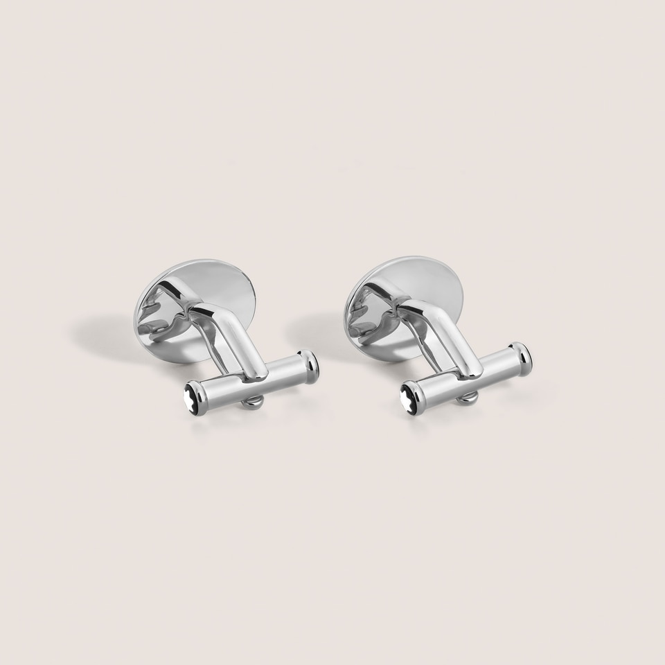 Meisterst&uuml;ck Oval Cufflinks with Geometric Lacquer Inlay - 2