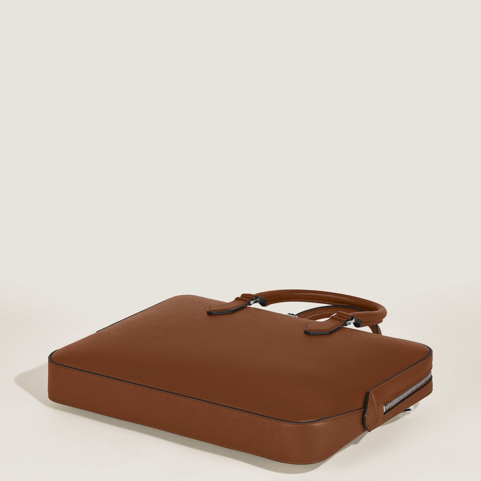Flache Schreibmappe aus Sartorial Leder - 8
