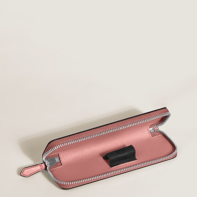 1-Pen Pouch with zip in Sartorial Leather - 3