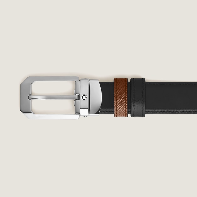 Rectangular 30&nbsp;mm Reversible Belt in Sartorial Leather - 3