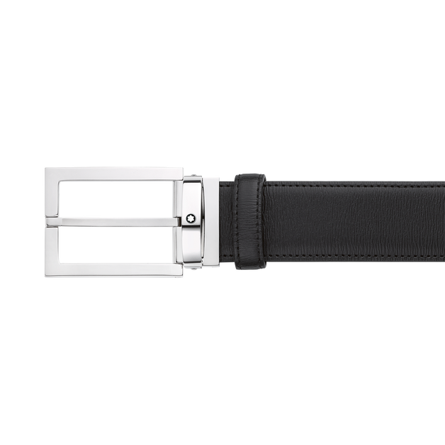 Rectangular 35 mm Belt in Leather - 4