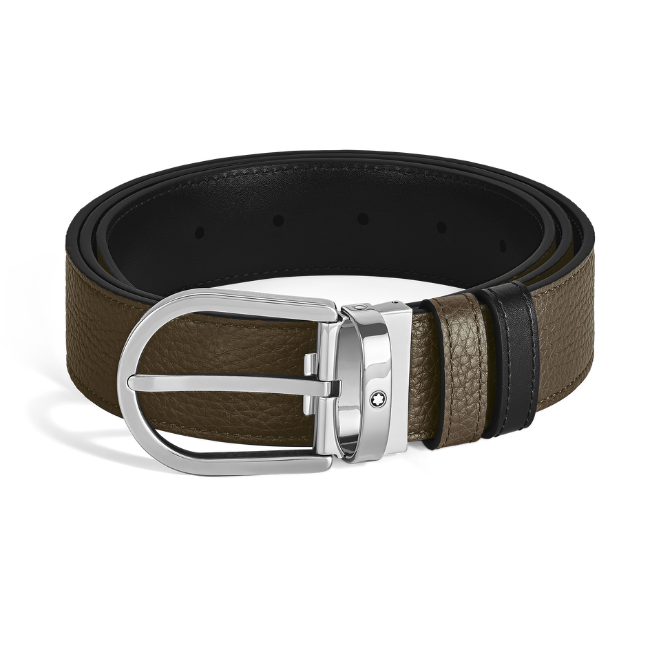 Horseshoe 35 mm Reversible Belt in Grain Leather - 1