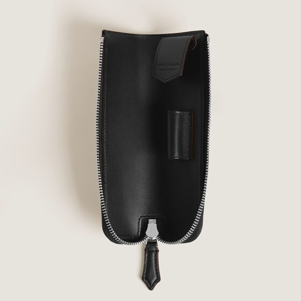 1 Pen Pouch with zip in Sartorial Leather - 3