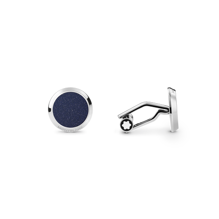 Meisterst&uuml;ck Cufflinks with Blue Goldstone Inlay
