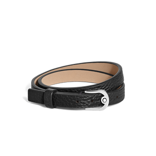 Horseshoe Buckle Adjustable Bracelet in Grain Leather