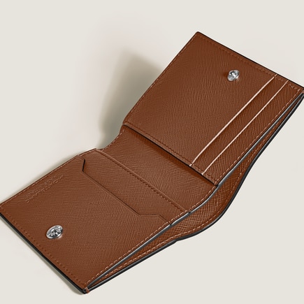 Mini Portefeuille 4cc en Cuir Sartorial