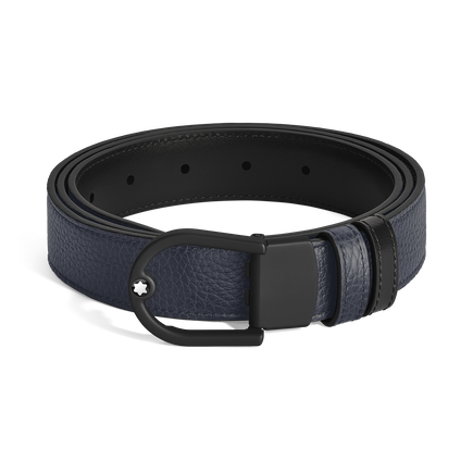 Horseshoe Light Buckle Midnight Blue/Black 30&nbsp;mm Reversible Leather Belt