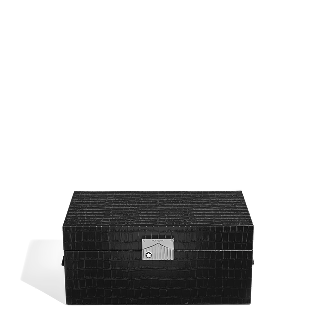 Coffret de Collectionneur pour Instruments d'&Eacute;criture en Cuir Emboss&eacute; Croco - 1