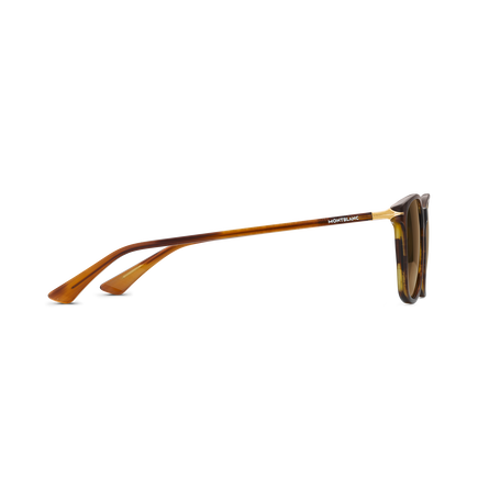 Squared Sunglasses with Brown Acetate Frame