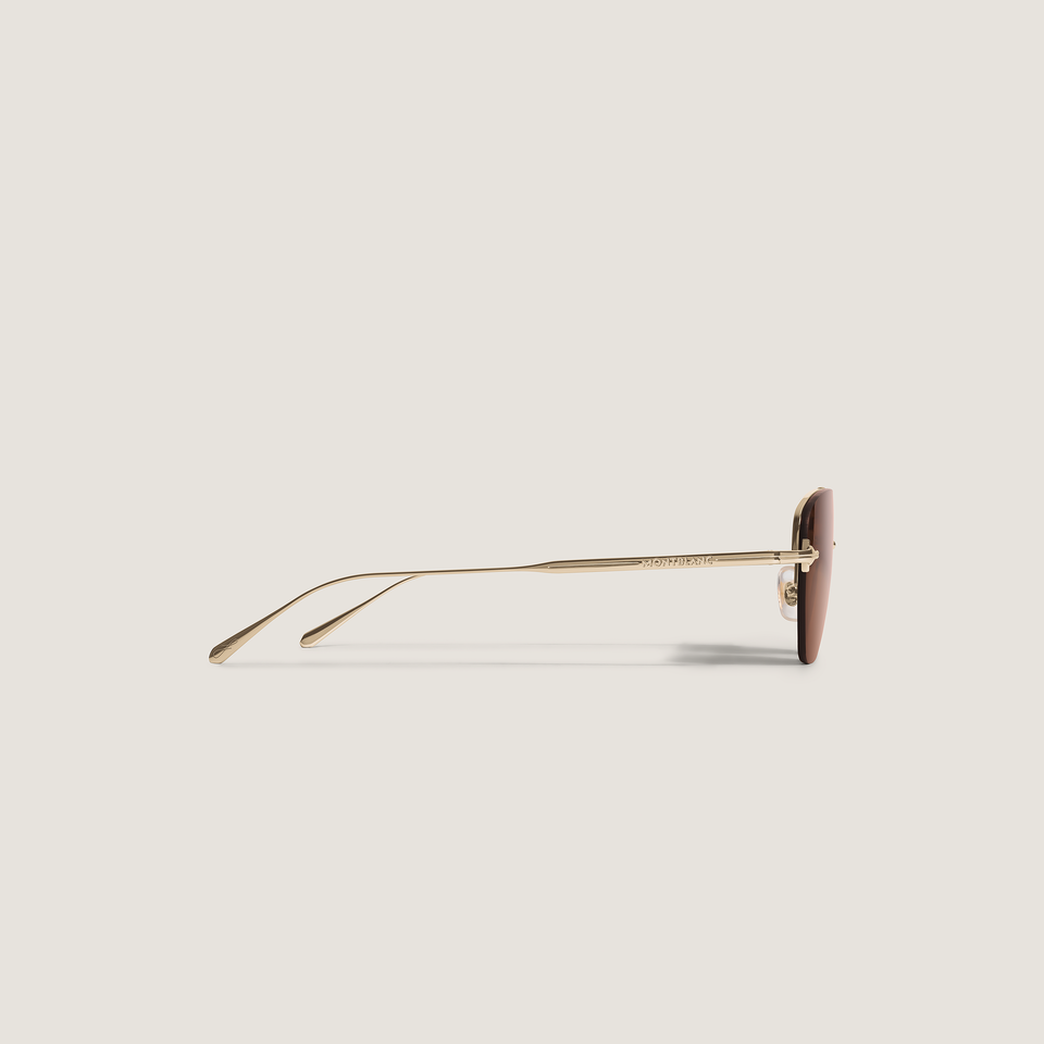 Oval Sunglasses with Gold-Coloured Metal Frame - 2