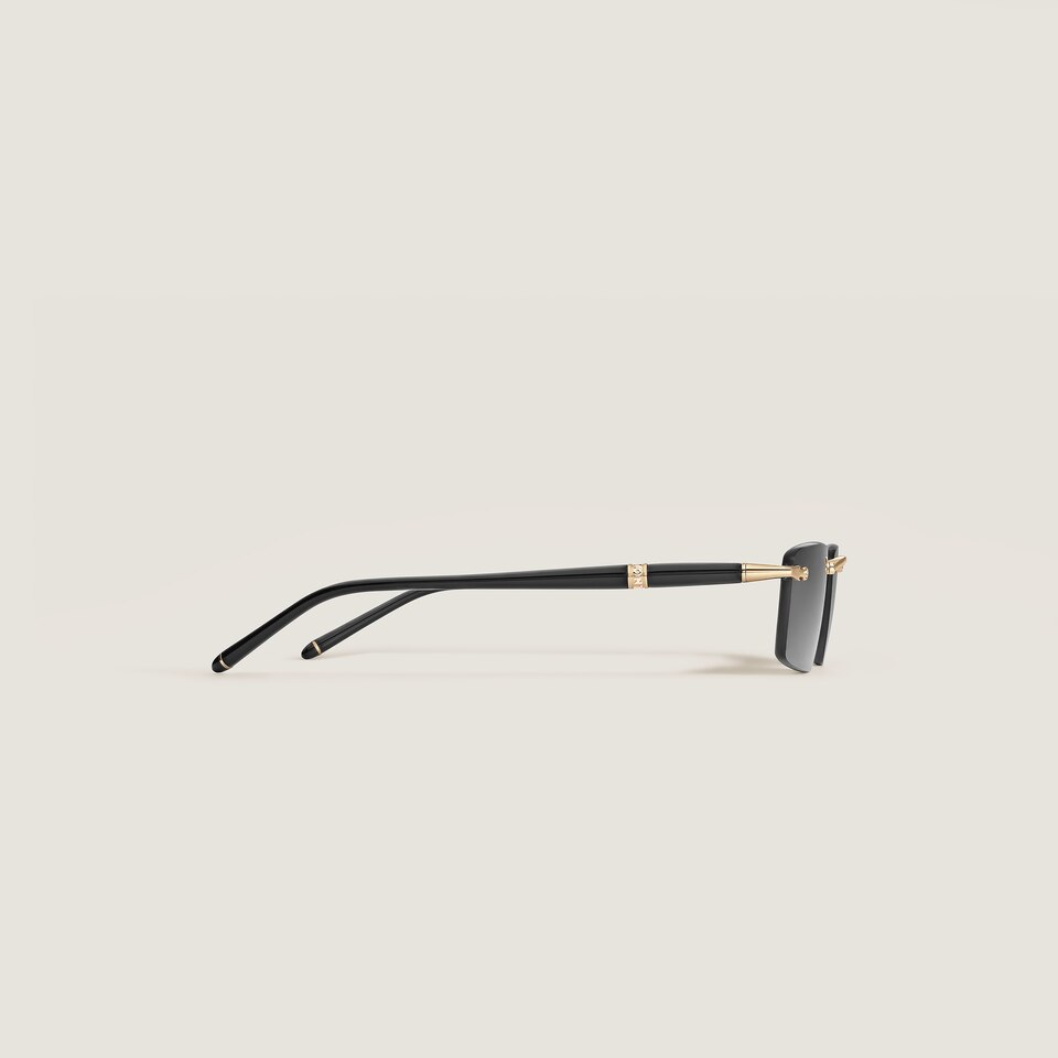 Eckige Sonnenbrille mit goldfarbener Metallfassung - 4