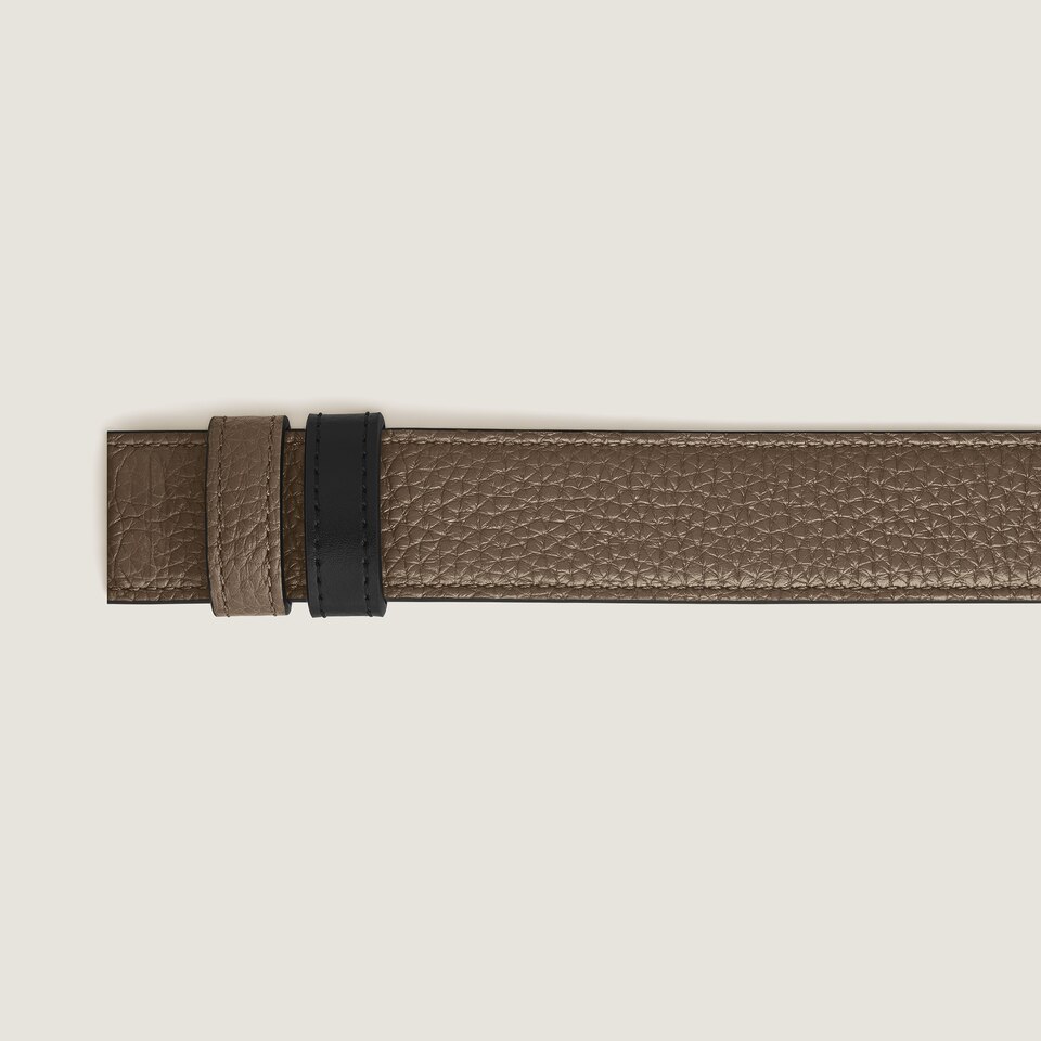 Noisette grain/black Meisterst&uuml;ck 30mm reversible leather strap - 3