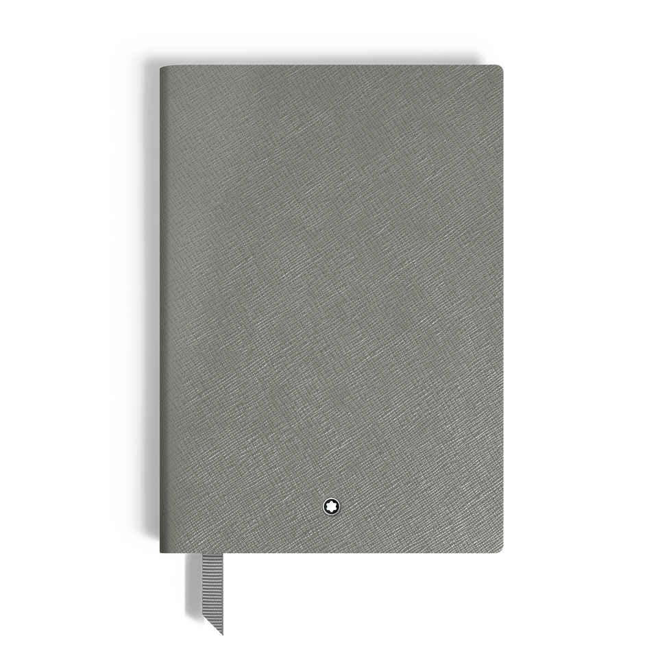 Notebook Medium, Saffiano Leather, Medium Grey - Lined Pages - 1