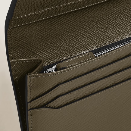 Long Wallet 14cc with Zip in Sartorial Leather