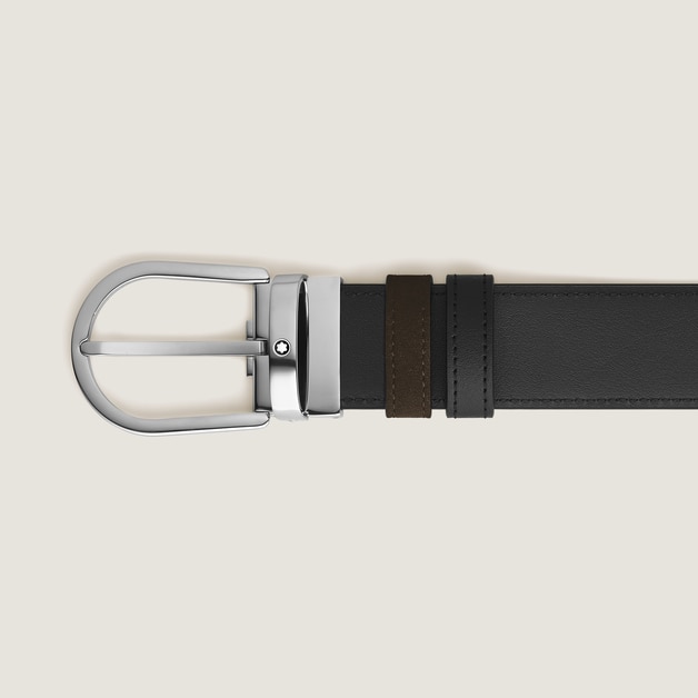 Horseshoe 35 mm Reversible Belt in Suede Leather - 3
