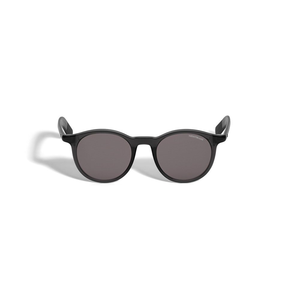 Round Sunglasses with Black Injected Frame - 1