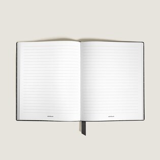 Notebook Large, Croco-Embossed Leather, Black - Lined Pages