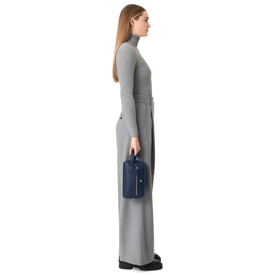 Kosmetik-Clutch aus Sartorial Leder - 5