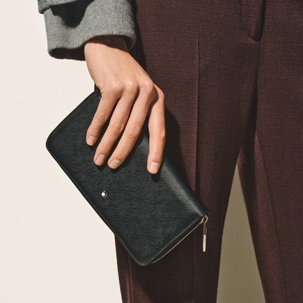 Continental Wallet 12cc with zip in Sartorial Leather