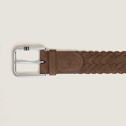 35 mm Belt in Suede with Square Meisterst&uuml;ck Buckle XL
