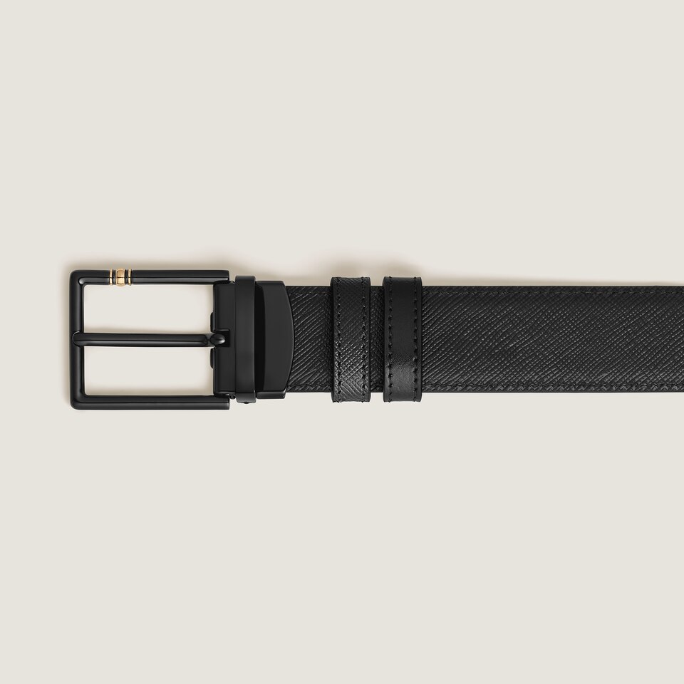 30 mm Reversible Belt in Leather with Rectangular Meisterst&uuml;ck Buckle - 3