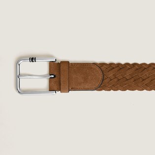 35 mm Belt in Suede with Square Meisterst&uuml;ck Buckle L