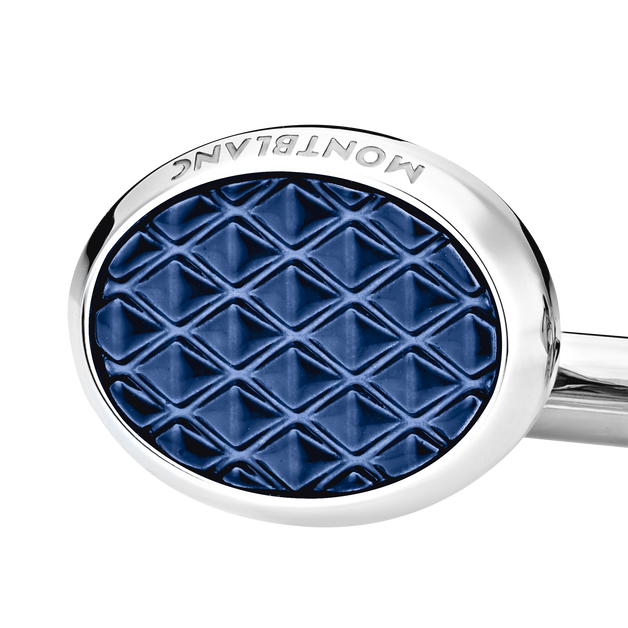 Meisterstück Oval Cufflinks with Geometric Lacquer Inlay - 2