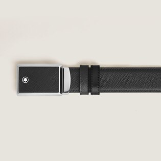 30 mm Reversible Belt in Sartorial Leather with Plate Buckle