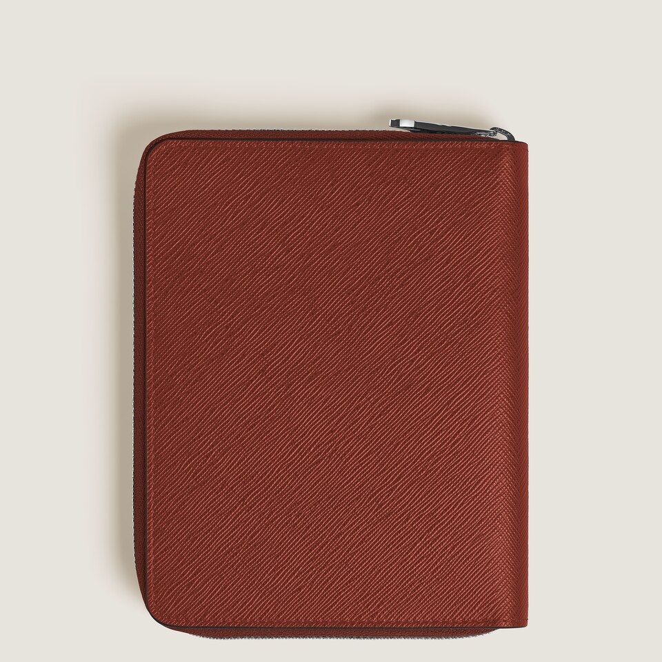 5 Pen Pouch with zip in Sartorial Leather - 4
