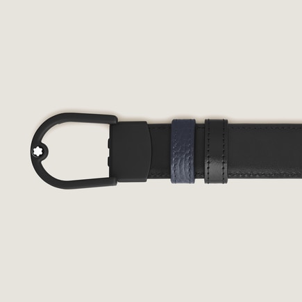 Horseshoe Light Buckle Midnight Blue/Black 30&nbsp;mm Reversible Leather Belt